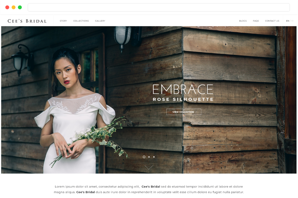 Cee's Bridal - Web Design & Development